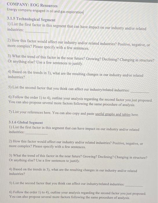 COMPANY: EOG Resources Energy company engaged in