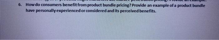 Different Answer 6. How do consumers benefit from