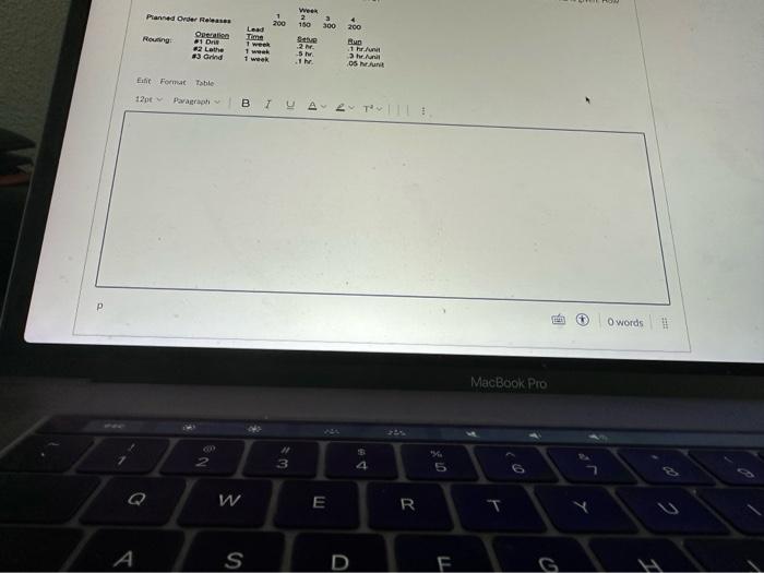 the planned order released for part x are sown