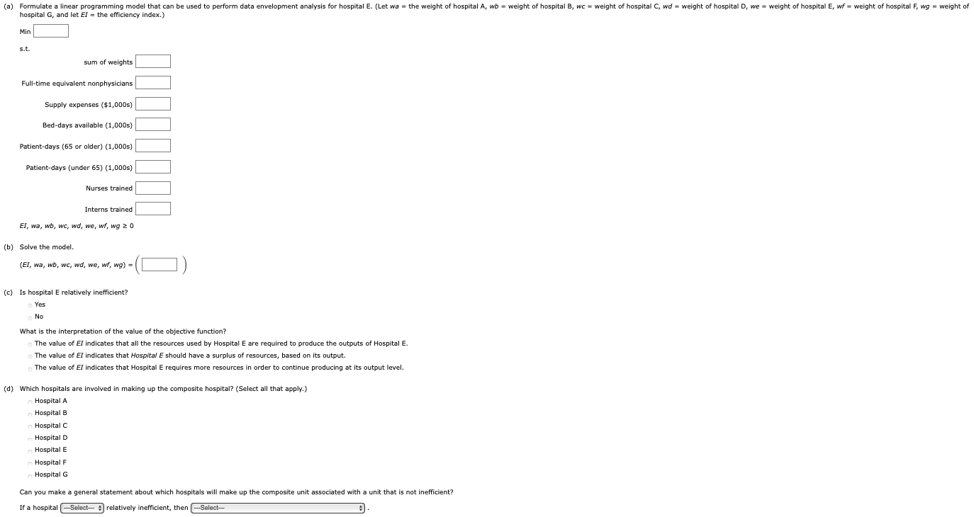A linear programming computer package is needed.