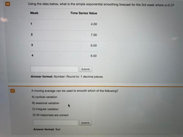 86 Using the data below, what is the simple