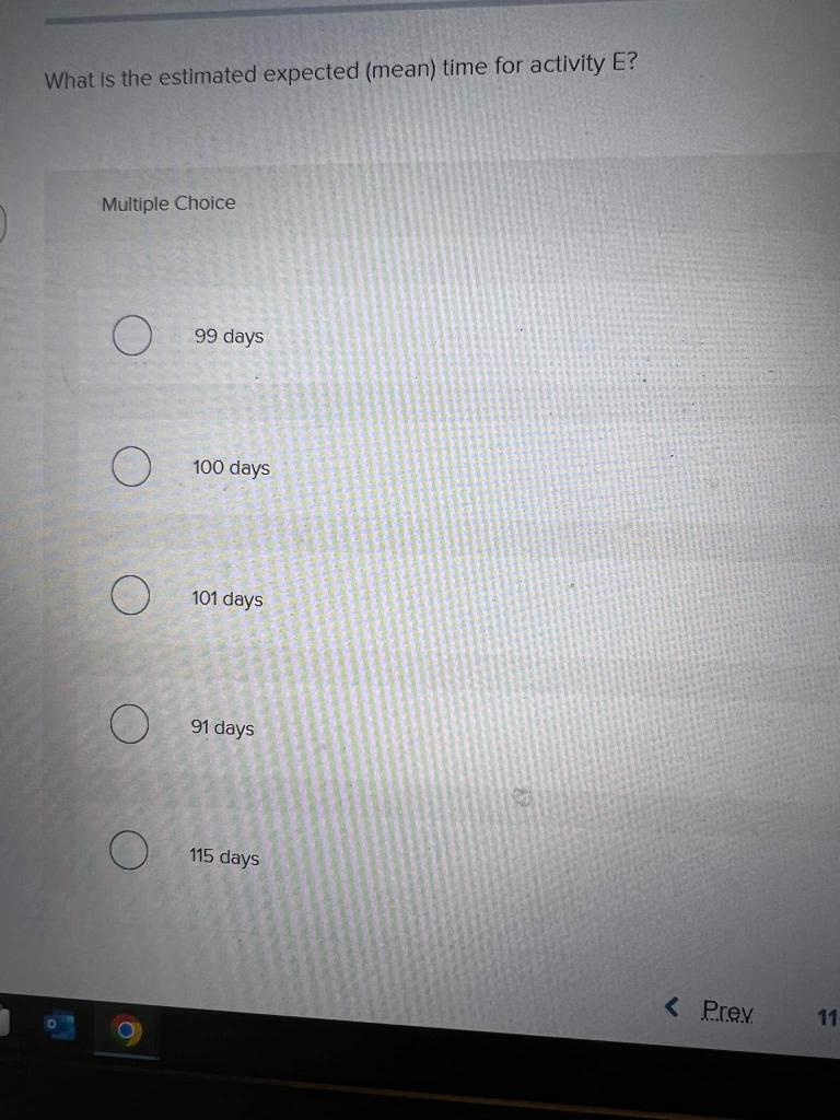 Consider the following work breakdown structure: