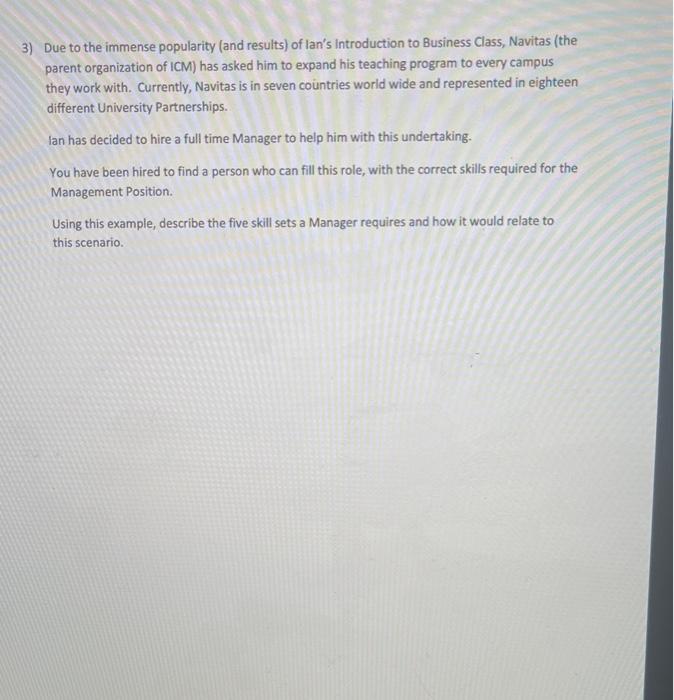 Part 1-Multiple Choice (5 questions: each