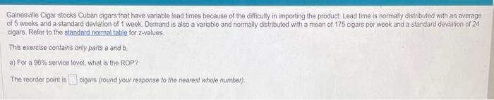 plz explain Gainesville Cigar stocks Cuban cigars