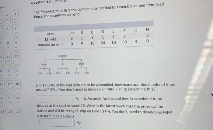 se 1: Question 1815 The following table lists the