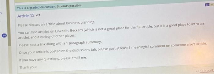 provide source Article 13 At Please discuss an