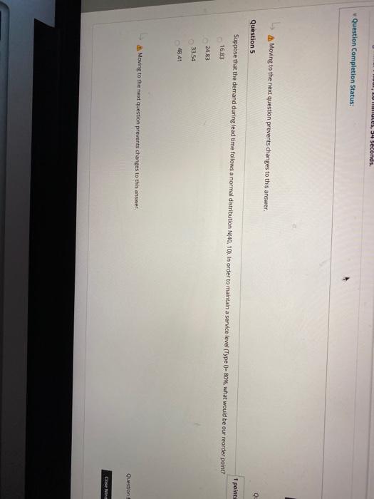 MULUS, 54 seconds Question Completion Status: