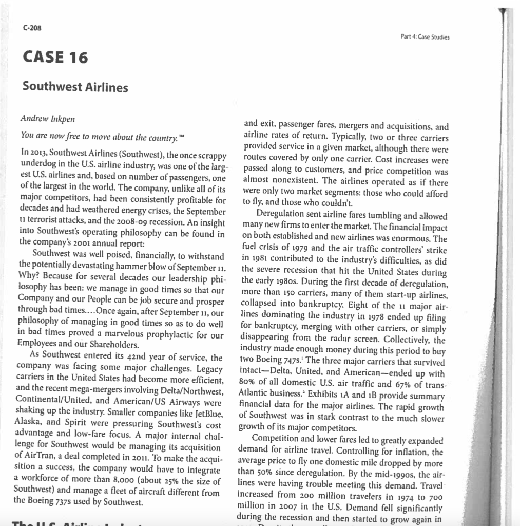 Provide a CASE STUDY . Parts are INTRODUCTION,