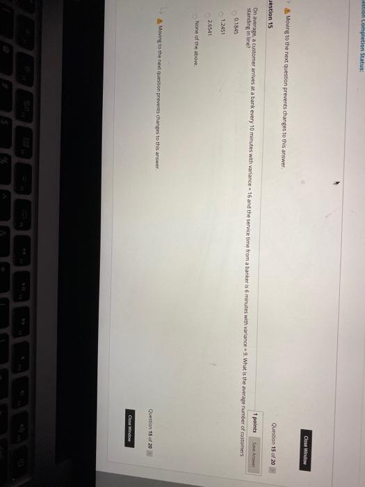 stion Completion Status: Close Window Moving to