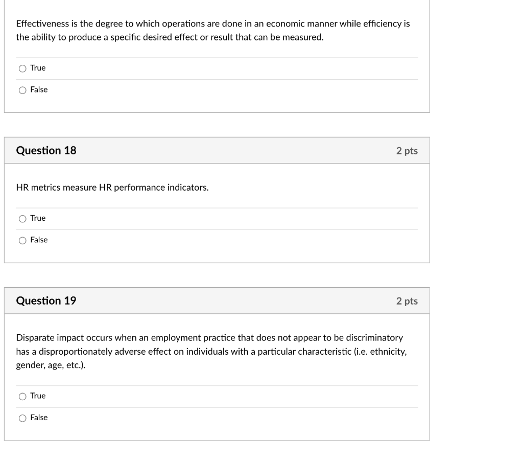please help by answering all 3 Effectiveness is
