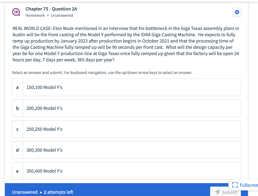 Chapter 75 - Question 2A Homework. Unanswered