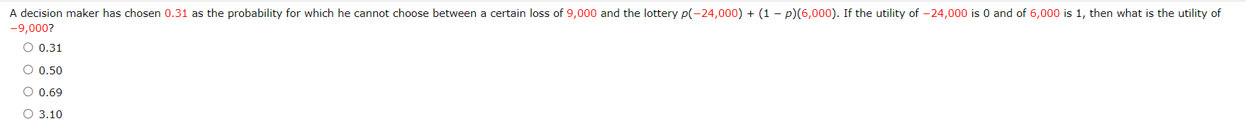 9,000 ? 0.31 0.50 0.69 3.10