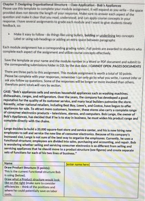 Chapter 7: Designing Organizational Structure -