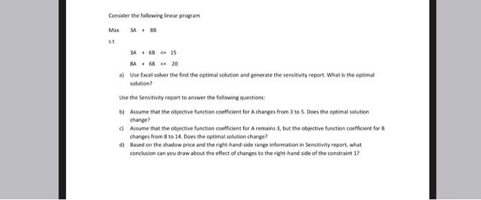 plz solve this question Consider the following