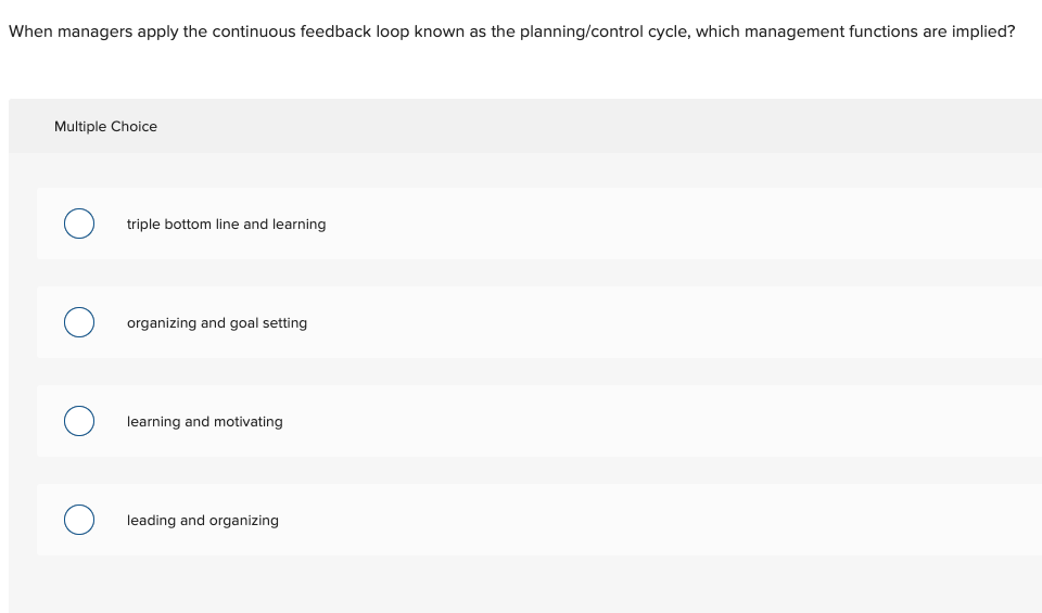 When managers apply the continuous feedback loop