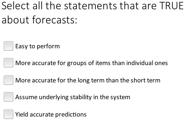 Select all the statements that are TRUE about