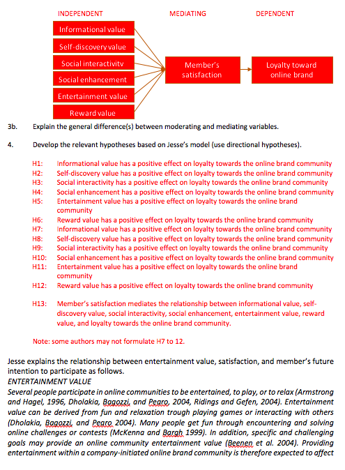 self-discovery value, social interactivity value,