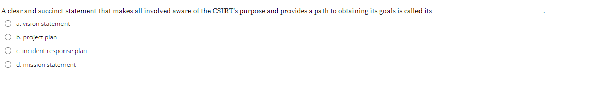 A clear and succinct statement that makes all