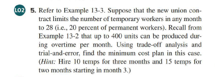 example; LO2 5. Refer to Example 13-3. Suppose
