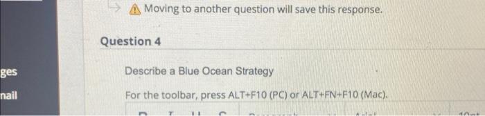 Moving to another question will save this