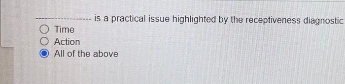 Time is a practical issue highlighted by the