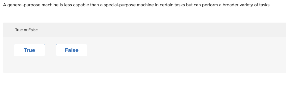 A general-purpose machine is less capable than a