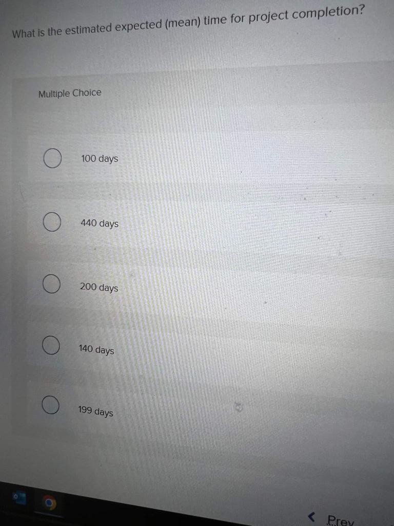 Consider the following work breakdown structure:
