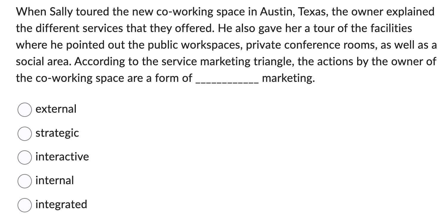 When Sally toured the new co-working space in