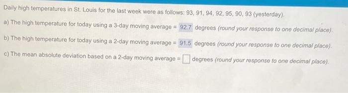 I just need part c of he three problems Sales of