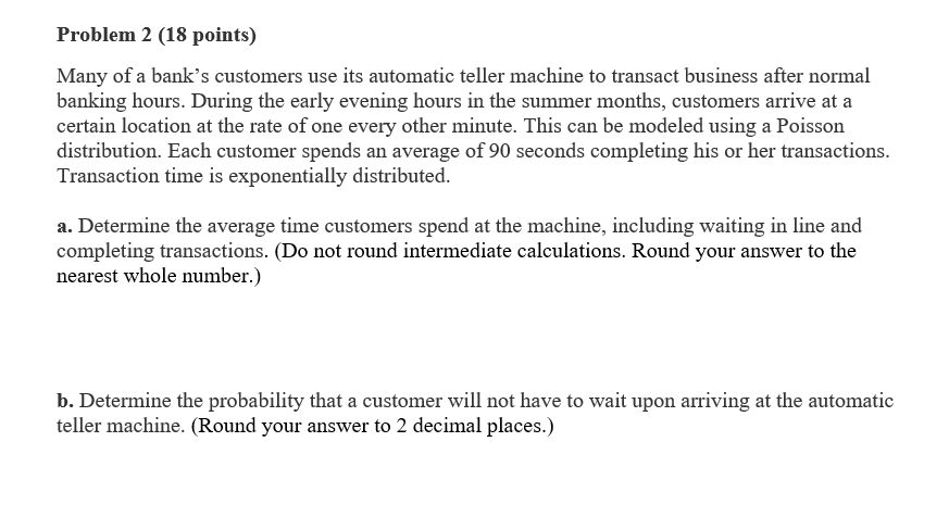 Please show all work and do not use Excel! Thank
