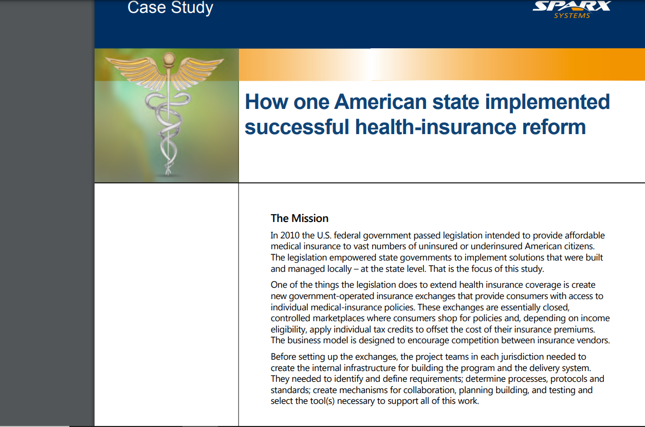 Please write a case analysis on Health Reform