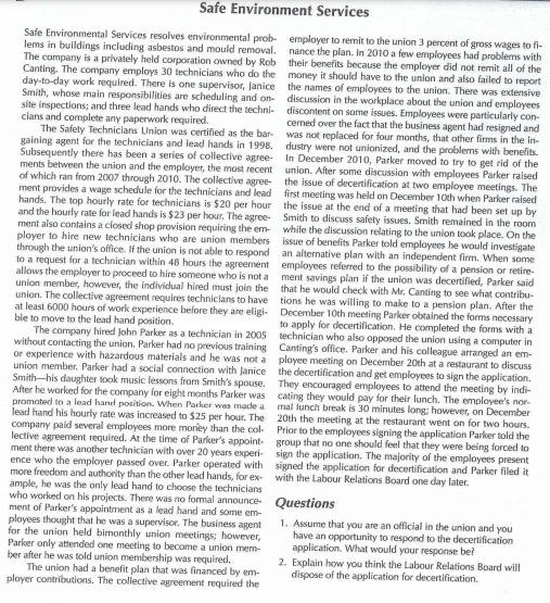 Safe Environment Services Safe Environmental