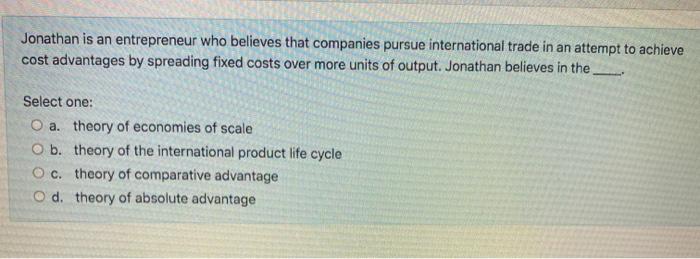 Identify a true statement about political