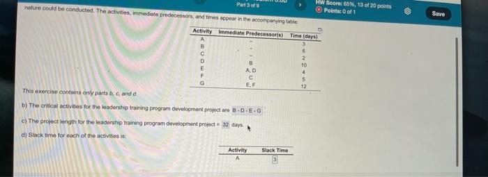 please do D. A-G Part 3 HW Score: 65%, 13 of 20