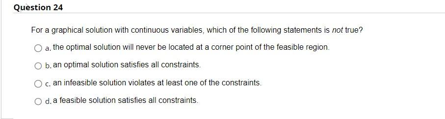 For a graphical solution with continuous