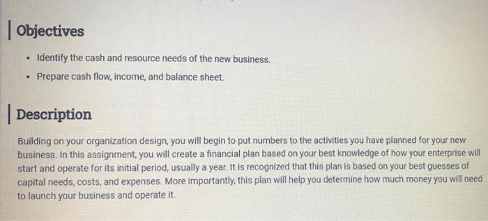 for new restaurants Objectives . Identify the