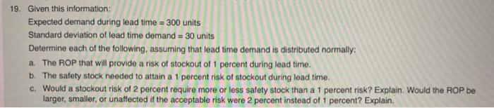 Please use Excel! Thanks! 9. Given this