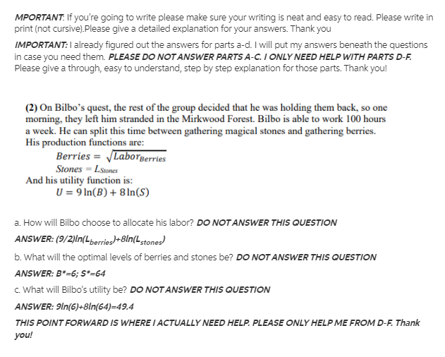 MPORTANT: If you're going to write please make