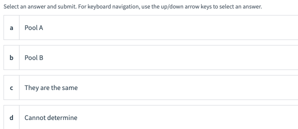Which Frequency is higher? Pool A or Pool B?