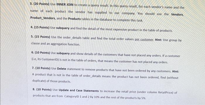 need help please You need to write your SQL query