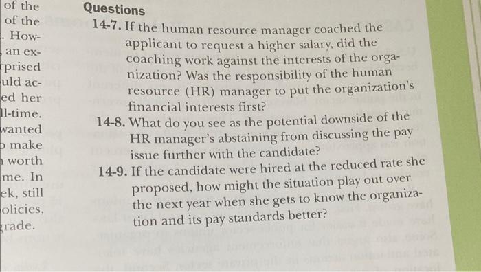 please answer 14-7 14-8 14-9 Questions 14-7. If