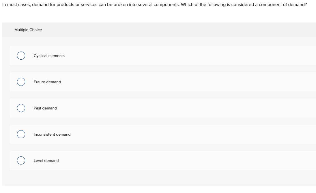 In most cases, demand for products or services