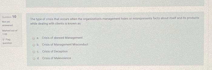 Question 10 Not yet wered Marked out of 100 The