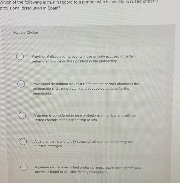 Which of the following is true in regard to a