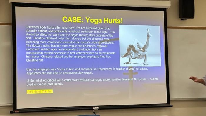 Answer with explainantion CASE: Yoga Hurts!