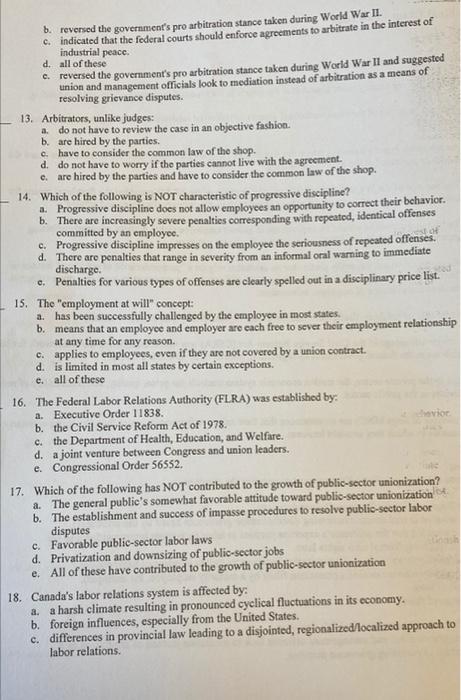 multiple choice question 18 d and e are in the