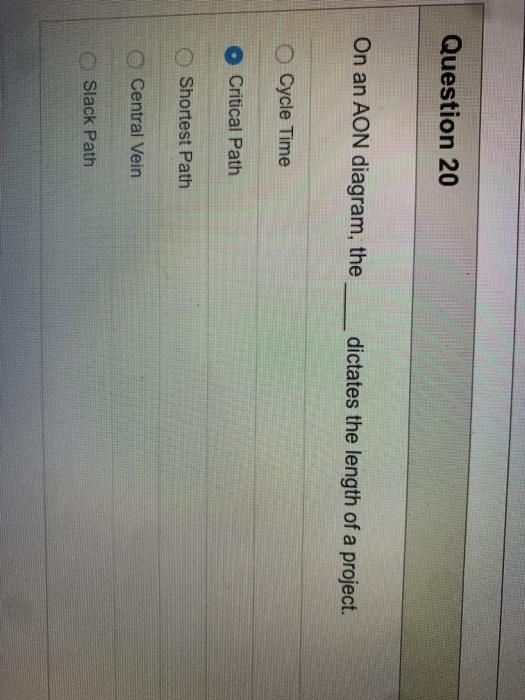 i believe it is critical path, but feel like it