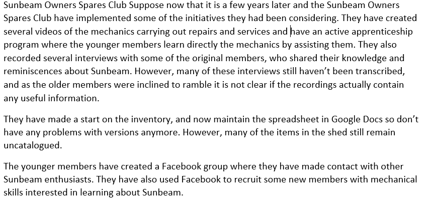 Exercise 1 Knowledge processes Consider the KM