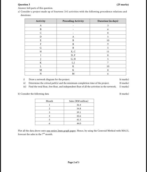 just section B want Question 3 (25 marks) Answer