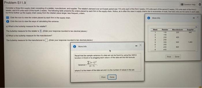 o Problem S11.9 Question Consider a three-fem